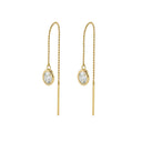 AMOR women's threader earrings, 375 gold, view 5