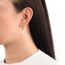 AMOR women's drop earrings, 375 gold, view 2
