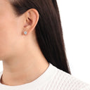 AMOR Ohrring (Ohrstecker) Damen, 375 Gold, Zirkonia weiß, Ansicht 2