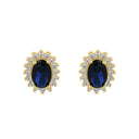 AMOR Ohrring (Ohrstecker) Damen, 375 Gold, Zirkonia blau, Ansicht 3