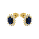 AMOR Ohrring (Ohrstecker) Damen, 375 Gold, Zirkonia blau, Ansicht 4
