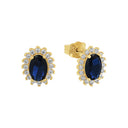 AMOR Ohrring (Ohrstecker) Damen, 375 Gold, Zirkonia blau, Hauptbild