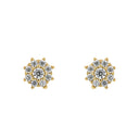 AMOR Ohrring (Ohrstecker) Damen, 375 Gold, Motiv Blume, Zirkonia weiß, Ansicht 3