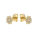 AMOR Ohrring (Ohrstecker) Damen, 375 Gold, Motiv Blume, Zirkonia weiß, Ansicht 4