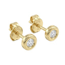 AMOR women's stud earrings, 375 gold, view 2