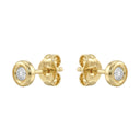 AMOR women's stud earrings, 375 gold, view 4