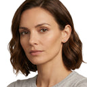 AMOR women's stud earrings, 375 gold, worn by model