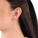 AMOR women's hoop earrings, 375 gold, view 2