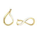 AMOR women's hoop earrings, partially rhodium-plated 375 gold, main image
