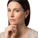 AMOR Creolen Damen, 375 Gold teil-rhodiniert, am Model