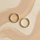 AMOR women's hoop earrings, 375 gold, view 7