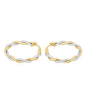 AMOR Ohrring (Creolen) Damen, 375 Gold teil-rhodiniert, Ansicht 4