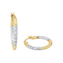 AMOR Ohrring (Creolen) Damen, 375 Gold teil-rhodiniert, Hauptbild