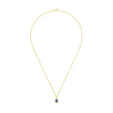 AMOR Halskette Damen, 375 Gold, Zirkonia blau, Ansicht 3