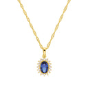 AMOR Halskette Damen, 375 Gold, Zirkonia blau, Hauptbild