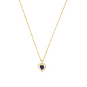 AMOR Halskette Damen, 375 Gold, Motiv Herz, Zirkonia blau, Hauptbild