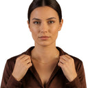 AMOR Halskette Unisex, 375 Gold, am Model