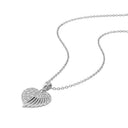 AMOR women's necklace, rhodium-plated 925 sterling silver, view 4