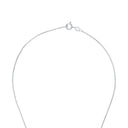 AMOR women's necklace, rhodium-plated 925 sterling silver, clasp