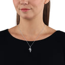 AMOR Halskette Damen, 925 Silber rhodiniert, Zirkonia weiß, Ansicht 2