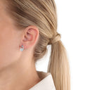 AMOR Ohrring (Ohrhänger) Damen, 925 Silber rhodiniert, Zirkonia weiß, Ansicht 2