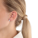 AMOR Ohrring (Ohrstecker) Damen, 925 Silber rhodiniert, Zirkonia weiß, Ansicht 2