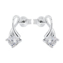 AMOR Ohrring (Ohrstecker) Damen, 925 Silber rhodiniert, Zirkonia weiß, Ansicht 4