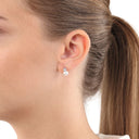 AMOR Ohrring (Ohrstecker) Damen, 925 Silber rhodiniert, Zirkonia weiß, Ansicht 2