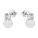 AMOR Ohrring (Ohrstecker) Damen, 925 Silber rhodiniert, Zirkonia weiß, Ansicht 4