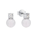 AMOR Ohrring (Ohrstecker) Damen, 925 Silber rhodiniert, Zirkonia weiß, Hauptbild