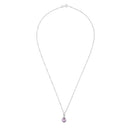 AMOR women's necklace, rhodium-plated 925 sterling silver, view 3