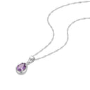 AMOR women's necklace, rhodium-plated 925 sterling silver, view 4