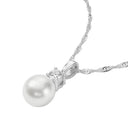 AMOR women's necklace, rhodium-plated 925 sterling silver, view 5