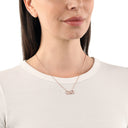 AMOR Halskette Damen, 925 Silber rosé vergoldet, Motiv Infinity, Zirkonia weiß, Ansicht 2