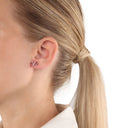 AMOR Ohrring (Ohrstecker) Damen, 925 Silber rosé vergoldet, Motiv Infinity, Zirkonia weiß, Ansicht 2
