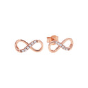 AMOR Ohrring (Ohrstecker) Damen, 925 Silber rosé vergoldet, Motiv Infinity, Zirkonia weiß, Hauptbild