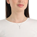 AMOR Halskette Damen, 925 Silber rhodiniert, Motiv Infinity, Zirkonia weiß, Ansicht 2