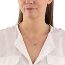 AMOR Halskette Damen, 925 Silber silber / rosévergoldet (bicolor), Motiv Flügel, Zirkonia weiß, Ansicht 2