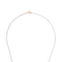 AMOR Halskette Damen, 925 Silber silber / rosévergoldet (bicolor), Motiv Flügel, Zirkonia weiß, Verschluss