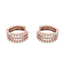 AMOR Ohrring (Creolen) Damen, 925 Silber rosé vergoldet, Zirkonia weiß, Ansicht 4