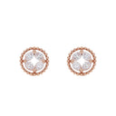 AMOR Ohrring (Ohrstecker) Damen, 925 Silber rosé vergoldet, Zirkonia weiß, Ansicht 3