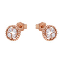 AMOR Ohrring (Ohrstecker) Damen, 925 Silber rosé vergoldet, Zirkonia weiß, Ansicht 4
