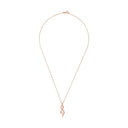 AMOR women's necklace, rose gold-plated 925 sterling silver, white cubic zirconia, view 4