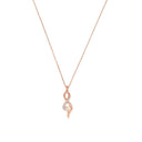 AMOR Halskette Damen, 925 Silber rosé vergoldet, Zirkonia weiß, Hauptbild
