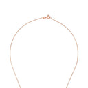 AMOR women's necklace, rose gold-plated 925 sterling silver, white cubic zirconia, clasp