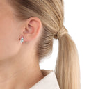 AMOR Ohrring (Ohrstecker) Damen, 925 Silber rhodiniert, Zirkonia weiß, Ansicht 2