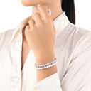 AMOR Armband Damen, 925 Silber rhodiniert, Zirkonia weiß, Ansicht 2
