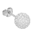 AMOR Ohrring (Ohrstecker) Damen, 925 Silber rhodiniert, Kristallglas weiß, Ansicht 4