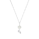 AMOR Halskette Damen, 925 Silber rhodiniert, Motiv Blume, Hauptbild