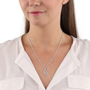 AMOR Halskette Damen, 925 Silber rhodiniert, Zirkonia weiß, Ansicht 2